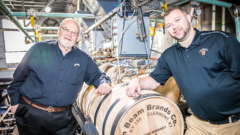 Fred Noe Master Distiller at Jim Beam with his son Freddie Noe IV