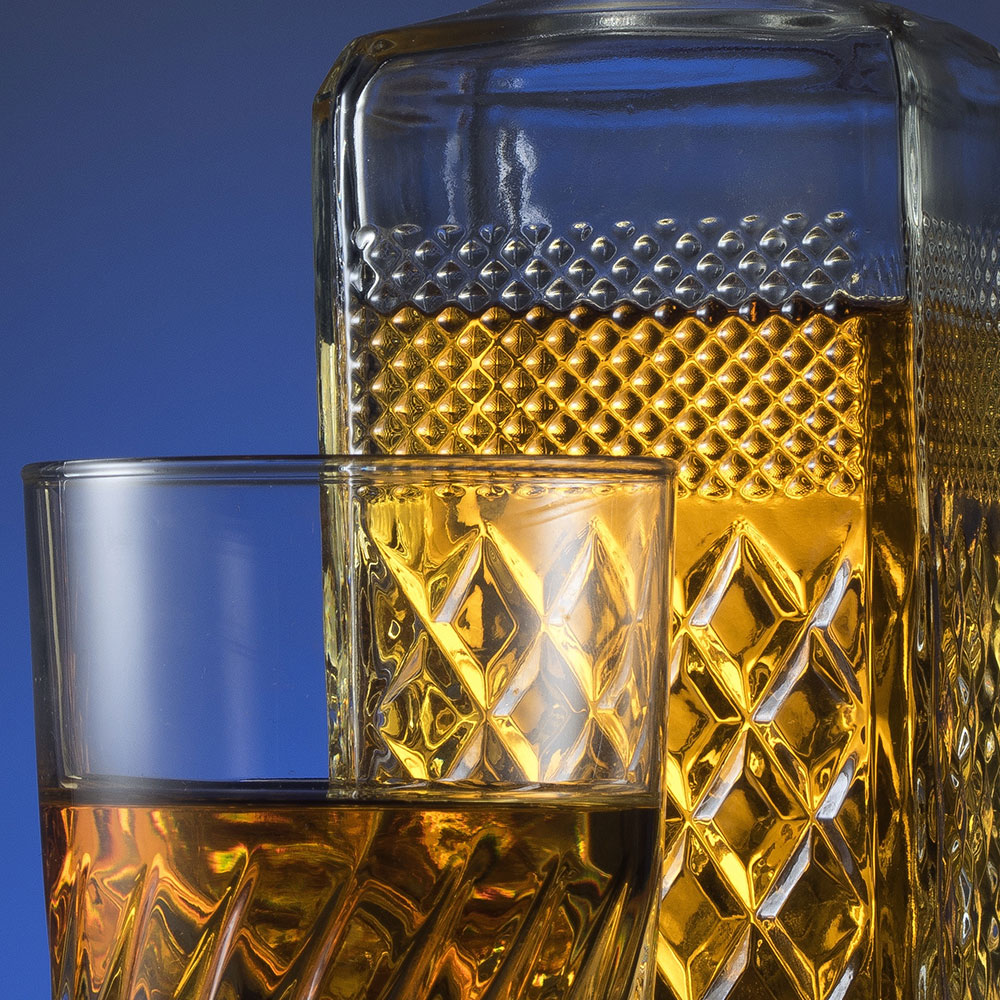 Crystal Whiskey Decanter Set with Glasses